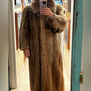 Bill Blass long hair beaver coat